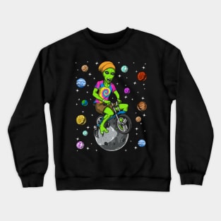 Psychedelic Space Alien Hippie Crewneck Sweatshirt